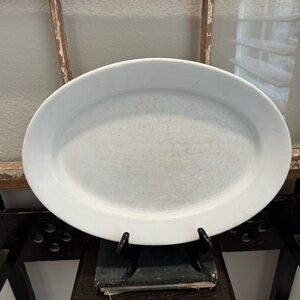 Antique English White Ironstone Platter, Alfred Meakin, England